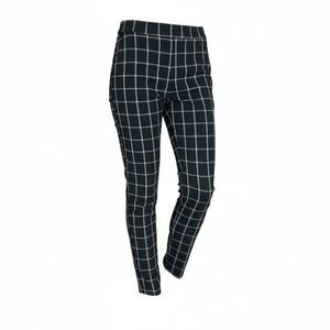Jules & Leopold NWOT Windowpane Elastic Waist Trouser Pants Black White Small